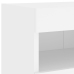 Muebles de TV de pared con luces LED 2 uds blanco 80x30x40 cm