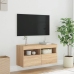 Mueble de TV de pared con luces LED roble Sonoma 80x30x40 cm