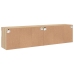 Muebles de TV de pared luces LED 2 uds roble Sonoma 80x30x40 cm