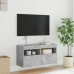 Mueble de TV de pared con luces LED gris hormigón 80x30x40 cm