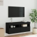 Mueble de TV de pared con luces LED negro 100x30x40 cm