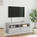 Mueble de TV de pared con luces LED gris hormigón 100x30x40 cm