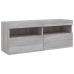 Mueble de TV de pared con luces LED gris Sonoma 100x30x40 cm