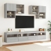 Mueble de TV de pared con luces LED gris Sonoma 100x30x40 cm