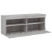 Mueble de TV de pared con luces LED gris Sonoma 100x30x40 cm