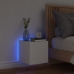 Mueble de TV de pared con luces LED blanco 30,5x35x30 cm