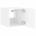 Mueble de TV de pared con luces LED blanco 30,5x35x30 cm