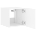 Muebles de TV de pared con luces LED 2 uds blanco 30,5x35x30 cm