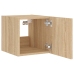 Mueble de TV de pared con luces LED roble Sonoma 30,5x35x30 cm