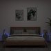 Muebles TV pared con luces LED 2 uds gris Sonoma 30,5x35x30 cm