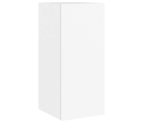 Mueble de TV de pared con luces LED blanco 30,5x35x70 cm