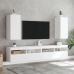 Mueble de TV de pared con luces LED blanco 30,5x35x70 cm