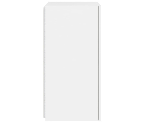 Mueble de TV de pared con luces LED blanco 30,5x35x70 cm