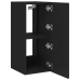 Muebles de TV de pared con luces LED 2 uds negro 30,5x35x70 cm