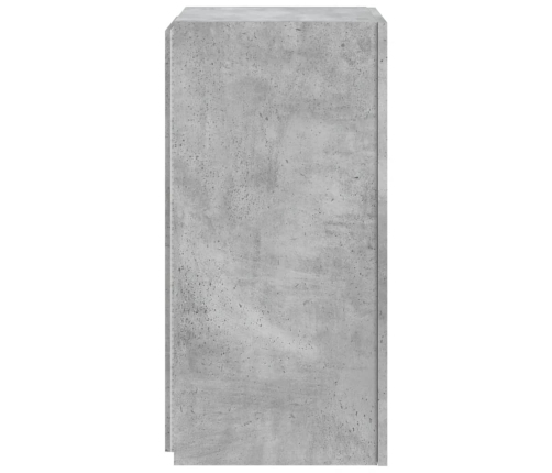 Muebles TV de pared luces LED 2 uds gris hormigón 30,5x35x70 cm