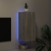 Mueble de TV de pared con luces LED gris Sonoma 30,5x35x70 cm