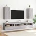 Muebles TV pared con luces LED 2 uds gris Sonoma 30,5x35x70 cm