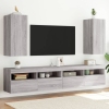 Muebles TV pared con luces LED 2 uds gris Sonoma 30,5x35x70 cm