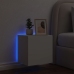 Mueble de TV de pared con luces LED blanco 40,5x35x40 cm