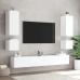 Muebles de TV de pared con luces LED 2 uds blanco 40,5x35x40 cm