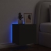 Mueble de TV de pared con luces LED negro 40,5x35x40 cm