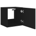 Mueble de TV de pared con luces LED negro 40,5x35x40 cm