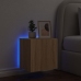 Mueble de TV de pared con luces LED roble Sonoma 40,5x35x40 cm