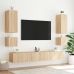 Mueble de TV de pared con luces LED roble Sonoma 40,5x35x40 cm