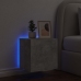 Mueble de TV de pared con luces LED gris hormigón 40,5x35x40 cm