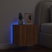 Mueble de TV de pared con luces LED marrón roble 40,5x35x40 cm