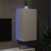 Mueble de TV de pared con luces LED blanco 40,5x35x80 cm