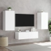 Mueble de TV de pared con luces LED blanco 40,5x35x80 cm