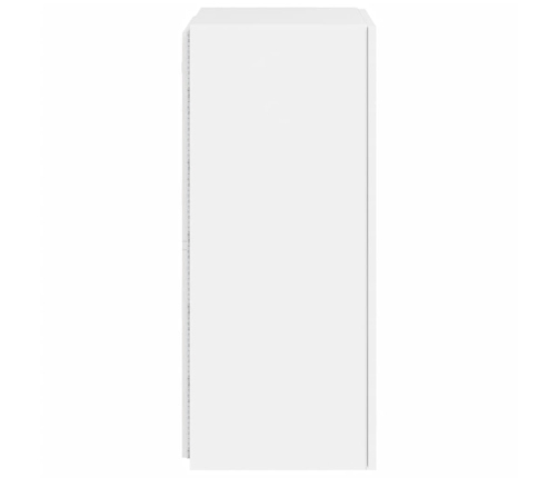 Mueble de TV de pared con luces LED blanco 40,5x35x80 cm