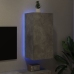 Mueble de TV de pared con luces LED gris hormigón 40,5x35x80 cm