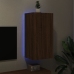 Mueble de TV de pared con luces LED marrón roble 40,5x35x80 cm