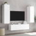 Mueble de TV de pared con luces LED blanco 60x35x31 cm