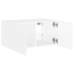 Mueble de TV de pared con luces LED blanco 60x35x31 cm