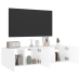 Muebles de TV de pared con luces LED 2 uds blanco 60x35x31 cm