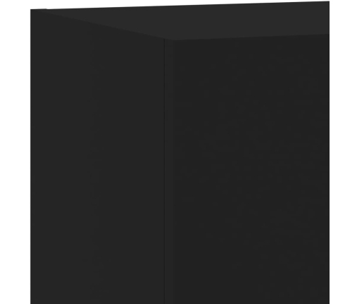 vidaXL Mueble de TV de pared con luces LED negro 60x35x31 cm