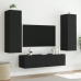 vidaXL Mueble de TV de pared con luces LED negro 60x35x31 cm