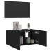 vidaXL Mueble de TV de pared con luces LED negro 60x35x31 cm