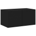 vidaXL Mueble de TV de pared con luces LED negro 60x35x31 cm