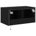 vidaXL Mueble de TV de pared con luces LED negro 60x35x31 cm