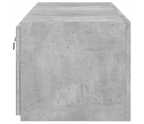 Muebles TV de pared luces LED 2 uds gris hormigón 60x35x31 cm