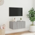 Mueble de TV de pared con luces LED gris Sonoma 60x35x31 cm