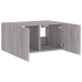 Mueble de TV de pared con luces LED gris Sonoma 60x35x31 cm