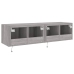 Muebles TV de pared con luces LED 2 uds gris Sonoma 60x35x31 cm