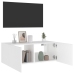 Mueble de TV de pared con luces LED blanco 80x35x31 cm