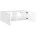 Mueble de TV de pared con luces LED blanco 80x35x31 cm