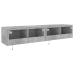 Muebles TV de pared luces LED 2 uds gris hormigón 80x35x31 cm